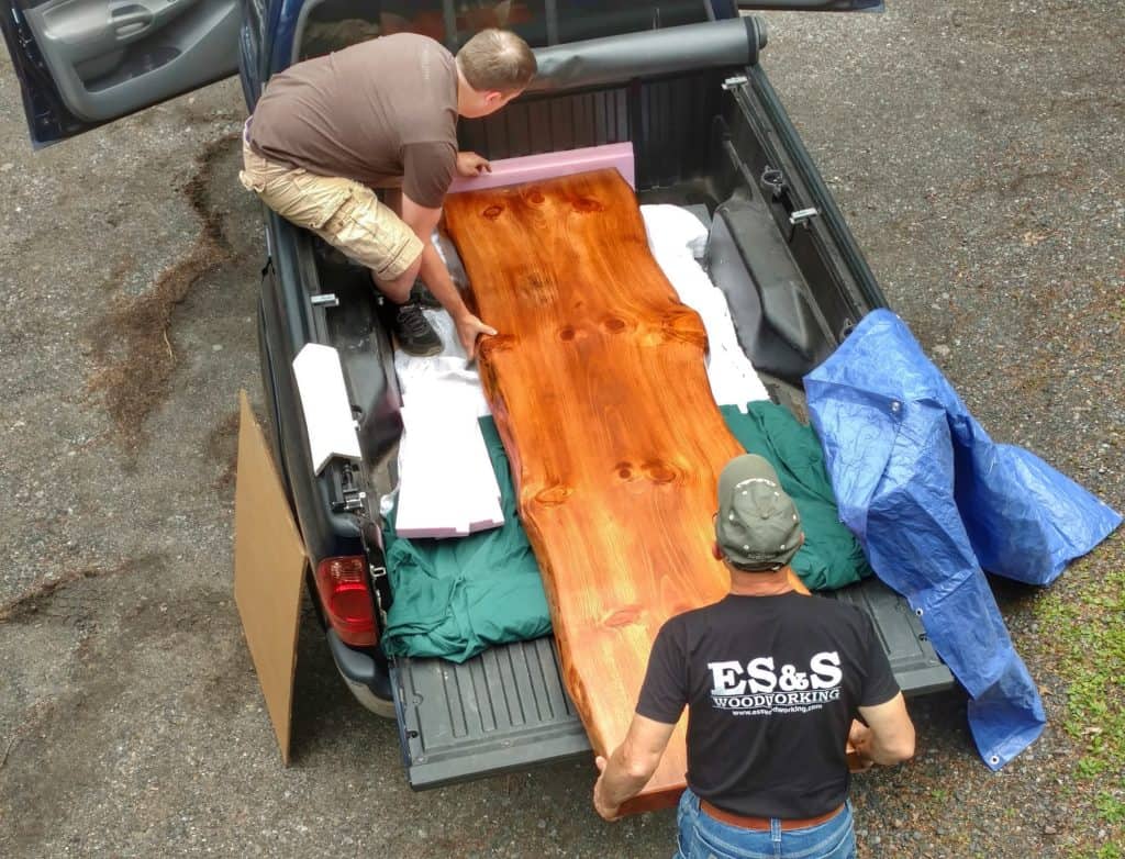 live edge pine bar top