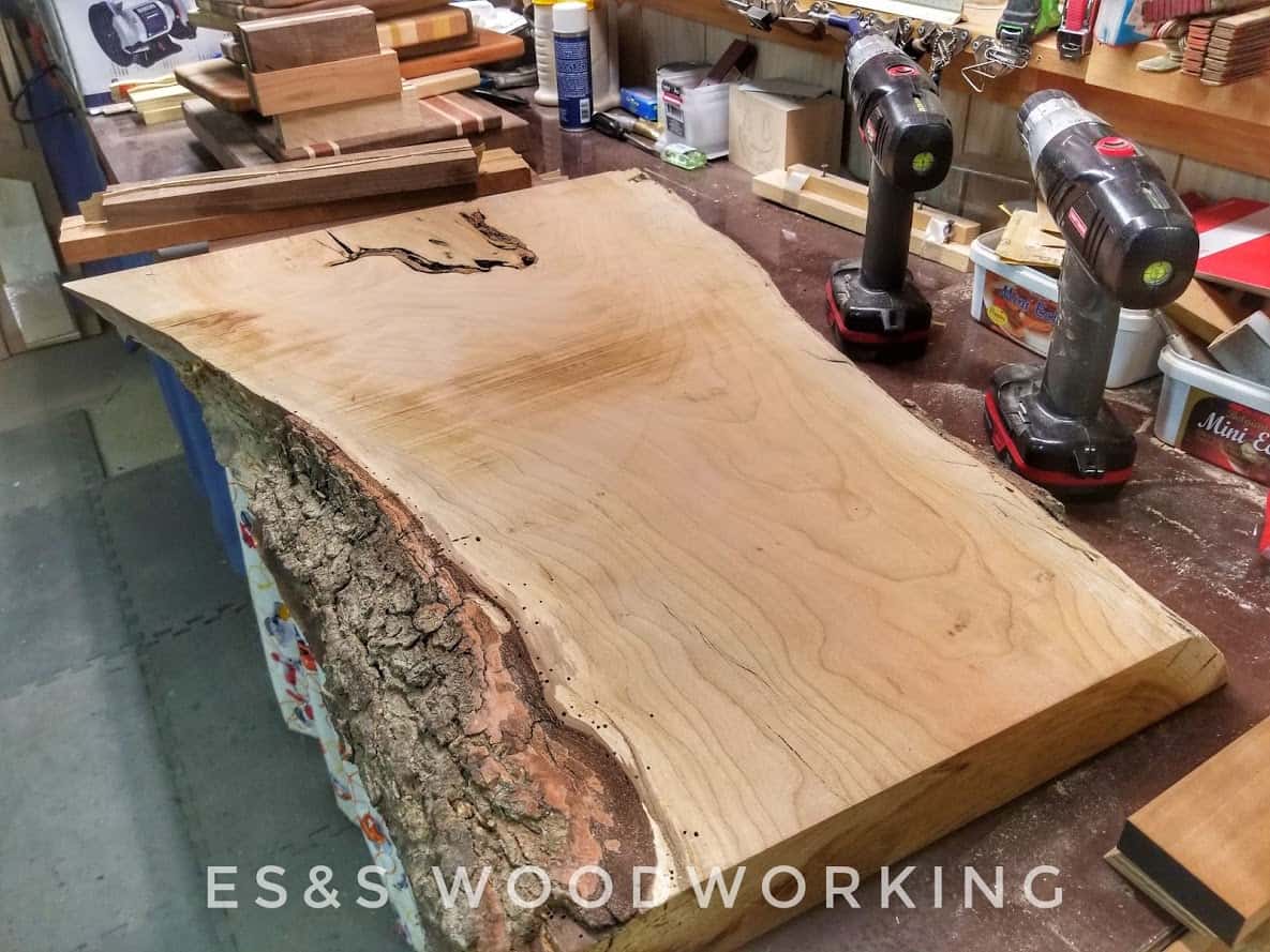 live edge cherry slab