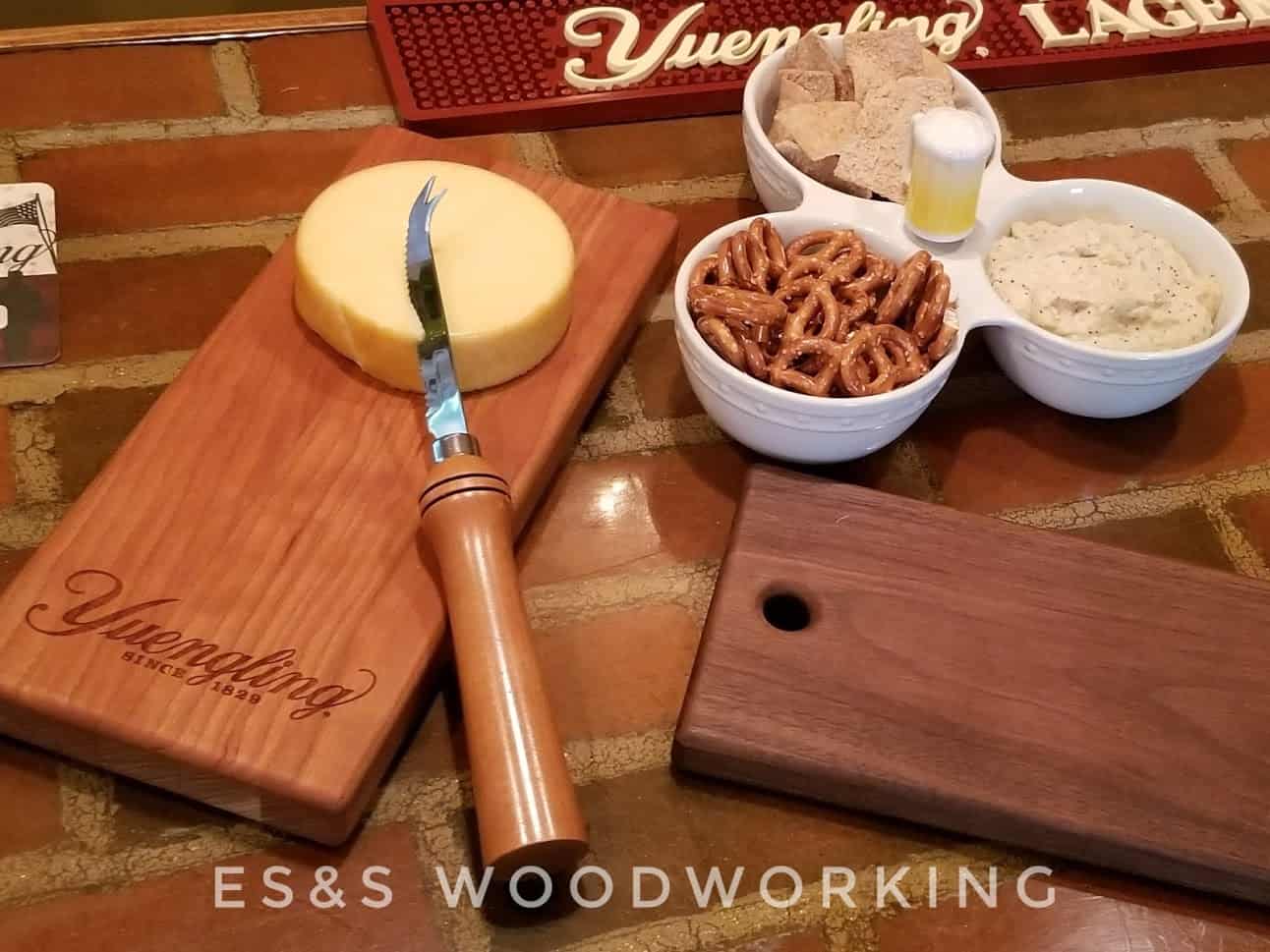 cherry and walnut bar boards