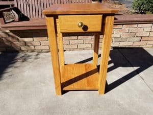 red oak night stand