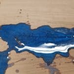 blue epoxy pour cherry