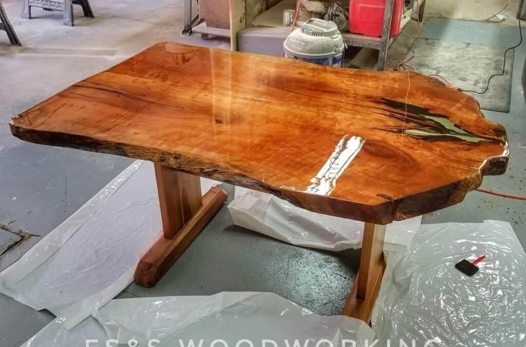 Cherry Slab With An Epoxy Coat