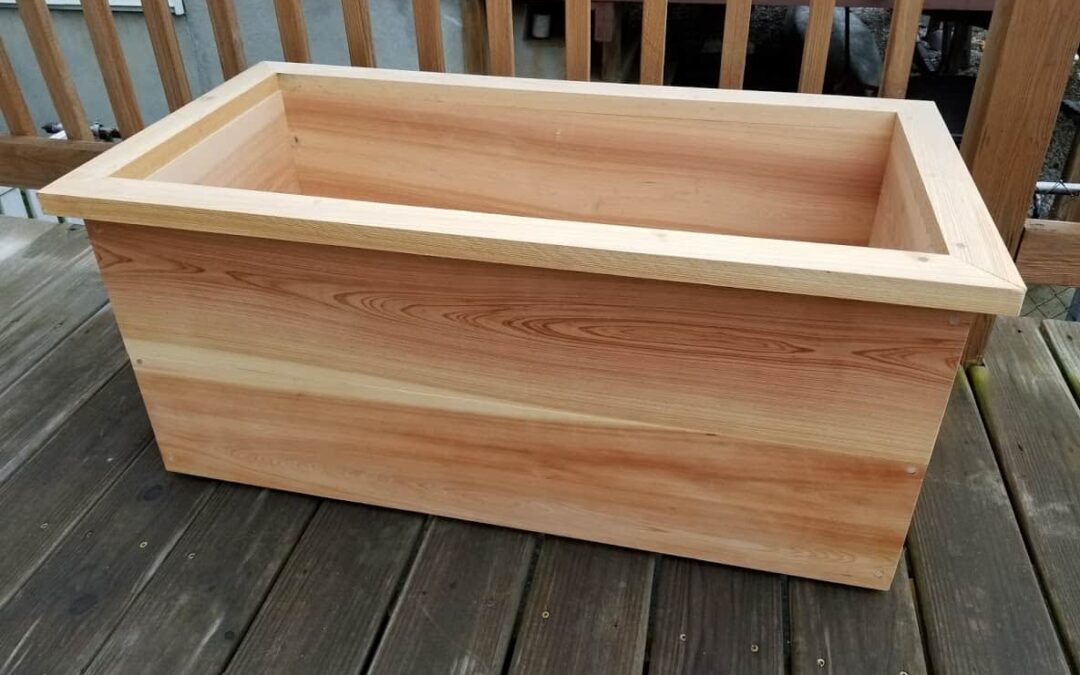 Finished Arizona Cypress Planter